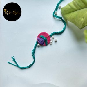 Hand-Embroidered Rakhi β Blossom Motif