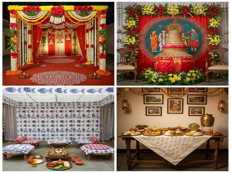 Elegant engagement ceremony ideas with cultural décor.