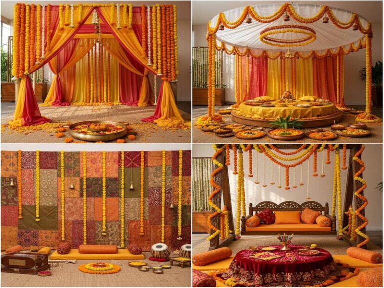 Mehndi Haldi Mayra Kirtan Decoration Ideas and Traditions