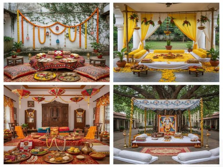 Creative Mehndi Haldi Mayra Kirtan Decoration Inspiration