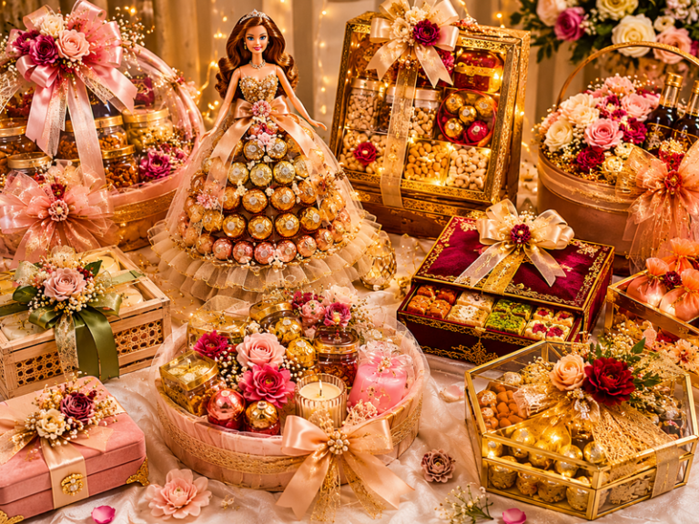 Sophisticated Marriage Gift Decoration for Indian Weddings